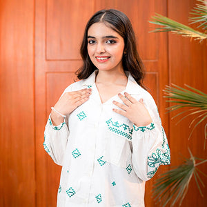 Embroidered Cotton Suit – Pakeezah for girls — Rangooz