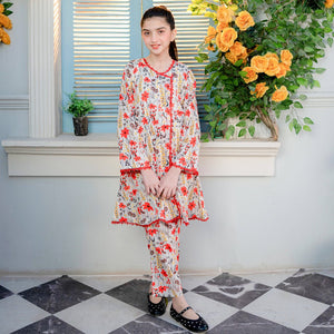 Printed Lawn Suit – Gulzar for girls — Rangooz