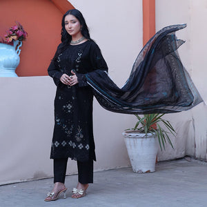 Embroidered Cotton Suit – Layla for women — Rangooz