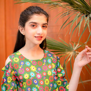 Printed Lawn Jump Suit – Bahar for girls — Rangooz