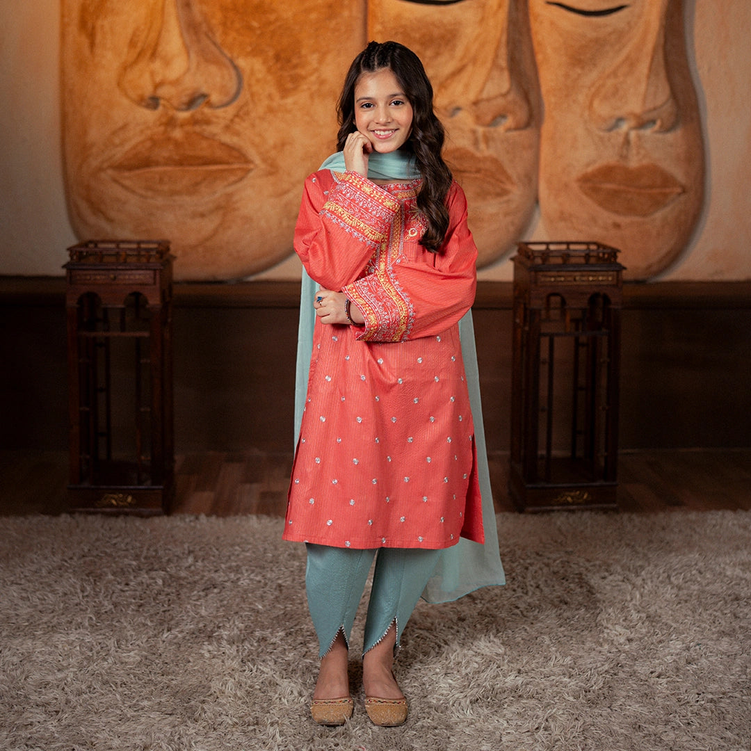 Embroidered Jacquard Suit – Gulrukh