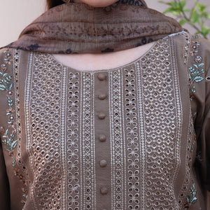 Embroidered Cotton Suit – Falak for women — Rangooz