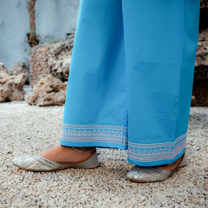 Embroidered Cotton Suit – Sitara for girls — Rangooz