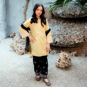 Embroidered Cotton Suit – Zard for girls — Rangooz