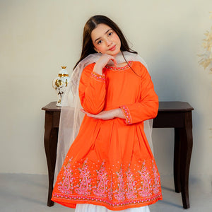 Embroidered Cotton Suit – Mehrab for girls — Rangooz