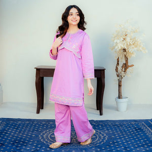 Embroidered Cotton Suit – Kashish for girls — Rangooz