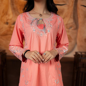 Embroidered Cotton Suit – Sehar for girls — Rangooz
