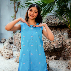 Embroidered Cotton Suit – Sitara for girls — Rangooz