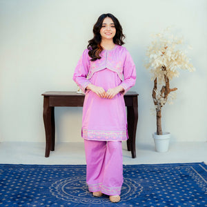 Embroidered Cotton Suit – Kashish for girls — Rangooz