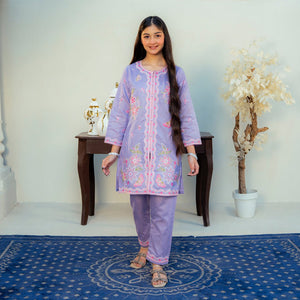 Embroidered Cotton Lawn Suit – Nilofer for girls — Rangooz