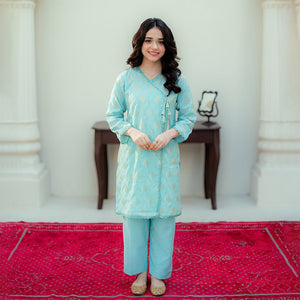Embroidered Jacquard Suit – Feroza for girls — Rangooz