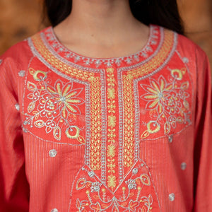Embroidered Jacquard Suit – Gulrukh for girls — Rangooz