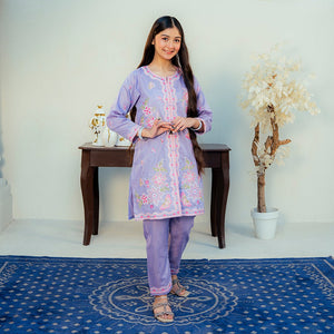 Embroidered Cotton Lawn Suit – Nilofer for girls — Rangooz