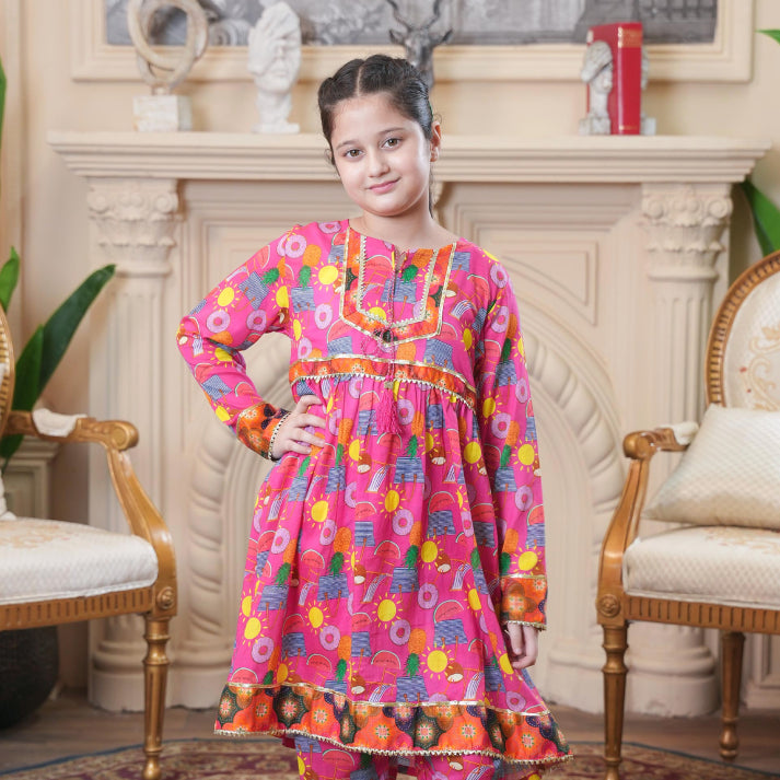 SunShine All-Over Printed Lawn 2 Piece Set