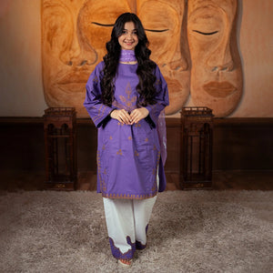 Embroidered Cotton Suit – Benafsha for girls — Rangooz