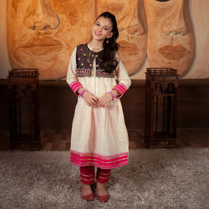 Embroidered Jacquard Suit – Riwayat for girls — Rangooz