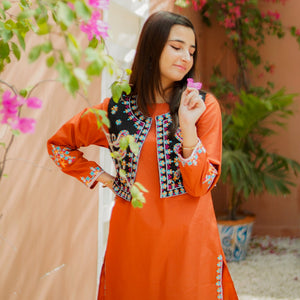 Blooming Tradition in Cotton Suit for girls — Rangooz
