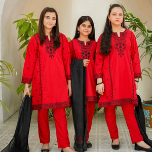 Fiery 3 PC Cotton Suit for girls — Rangooz