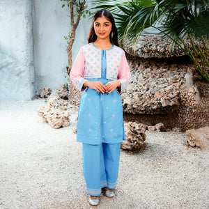 Embroidered Cotton Suit – Sitara for girls — Rangooz