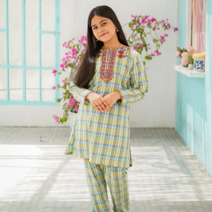 Checkered 2 PC Cotton Suit for girls — Rangooz