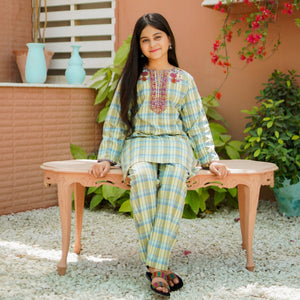 Checkered 2 PC Cotton Suit for girls — Rangooz