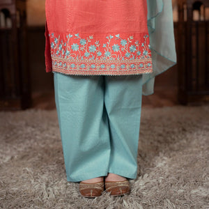 Embroidered Jacquard Suit – Mahgul for girls — Rangooz