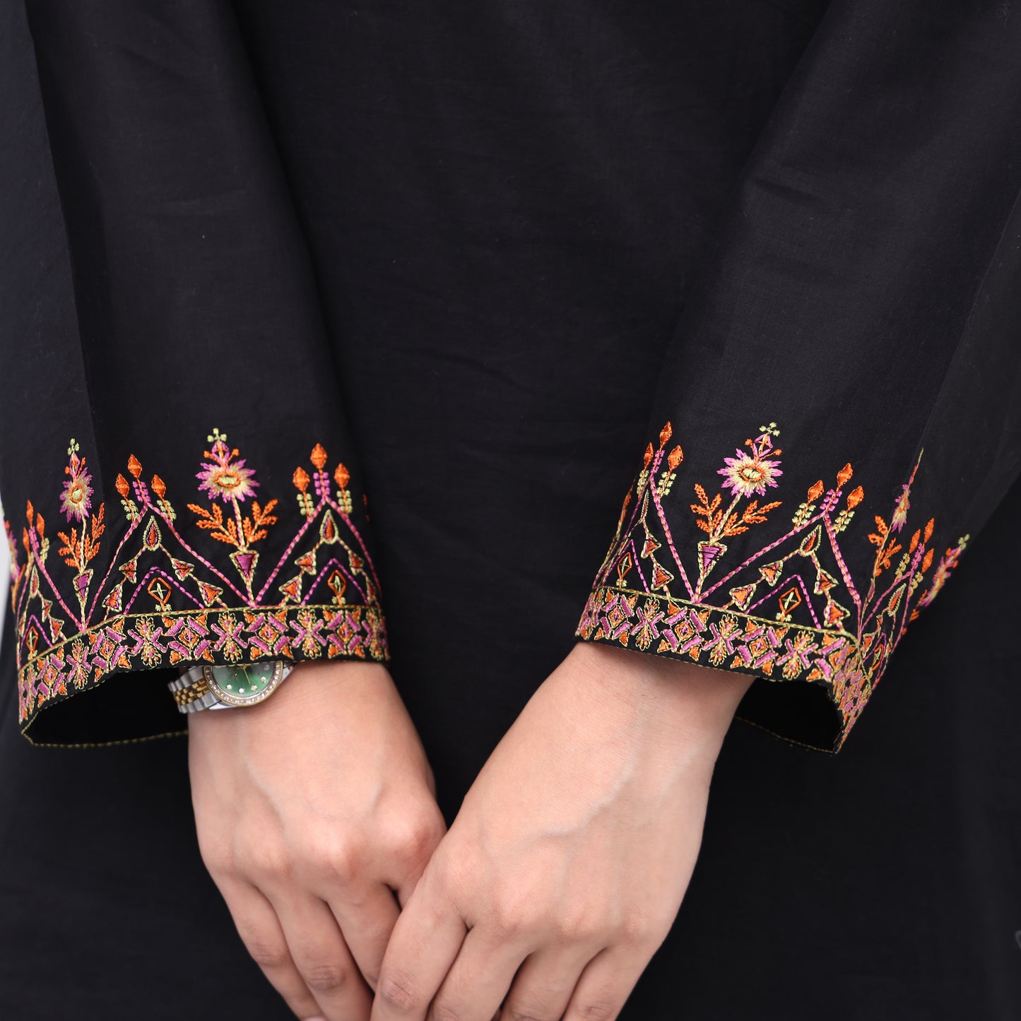Black Embroidered Co-ord Set
