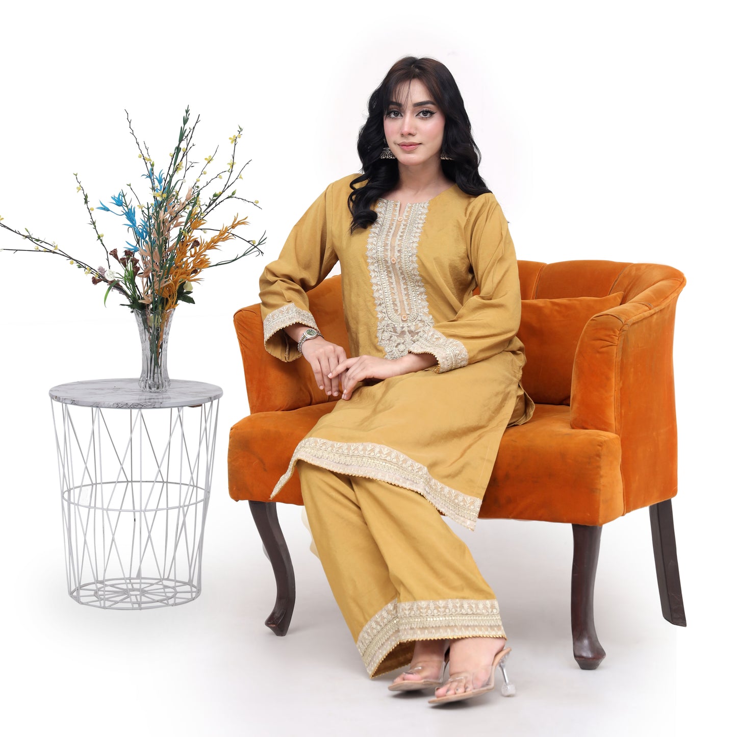 Nayra – Embroidered Raw Silk Set