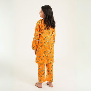 Tangerine 2 PC Lawn Suit for girls — Rangooz