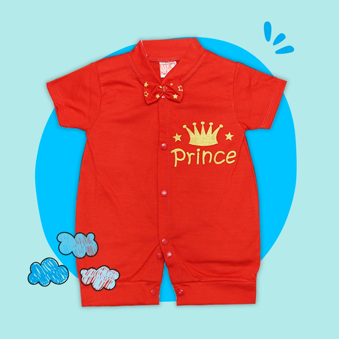 Baby Prince Romper - (0-6) Months