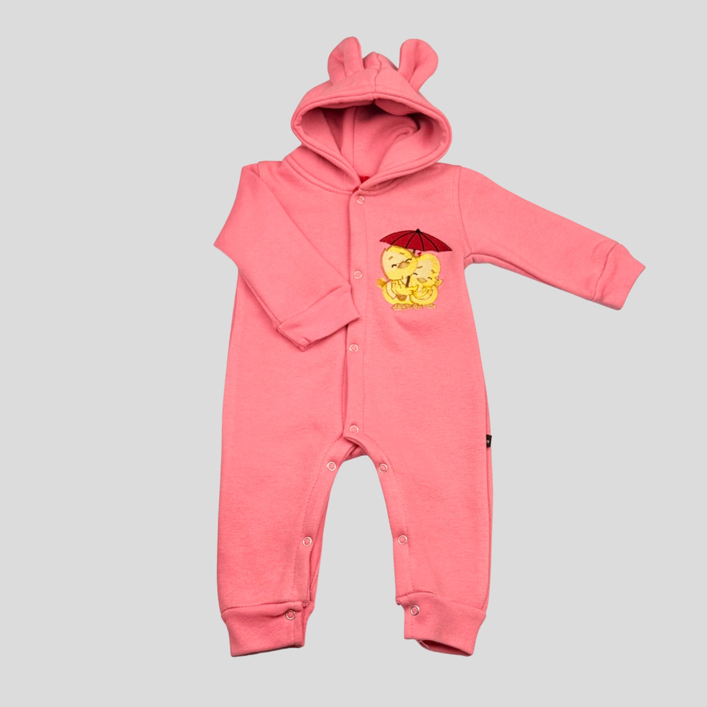 Baby Pink Fleece Romper