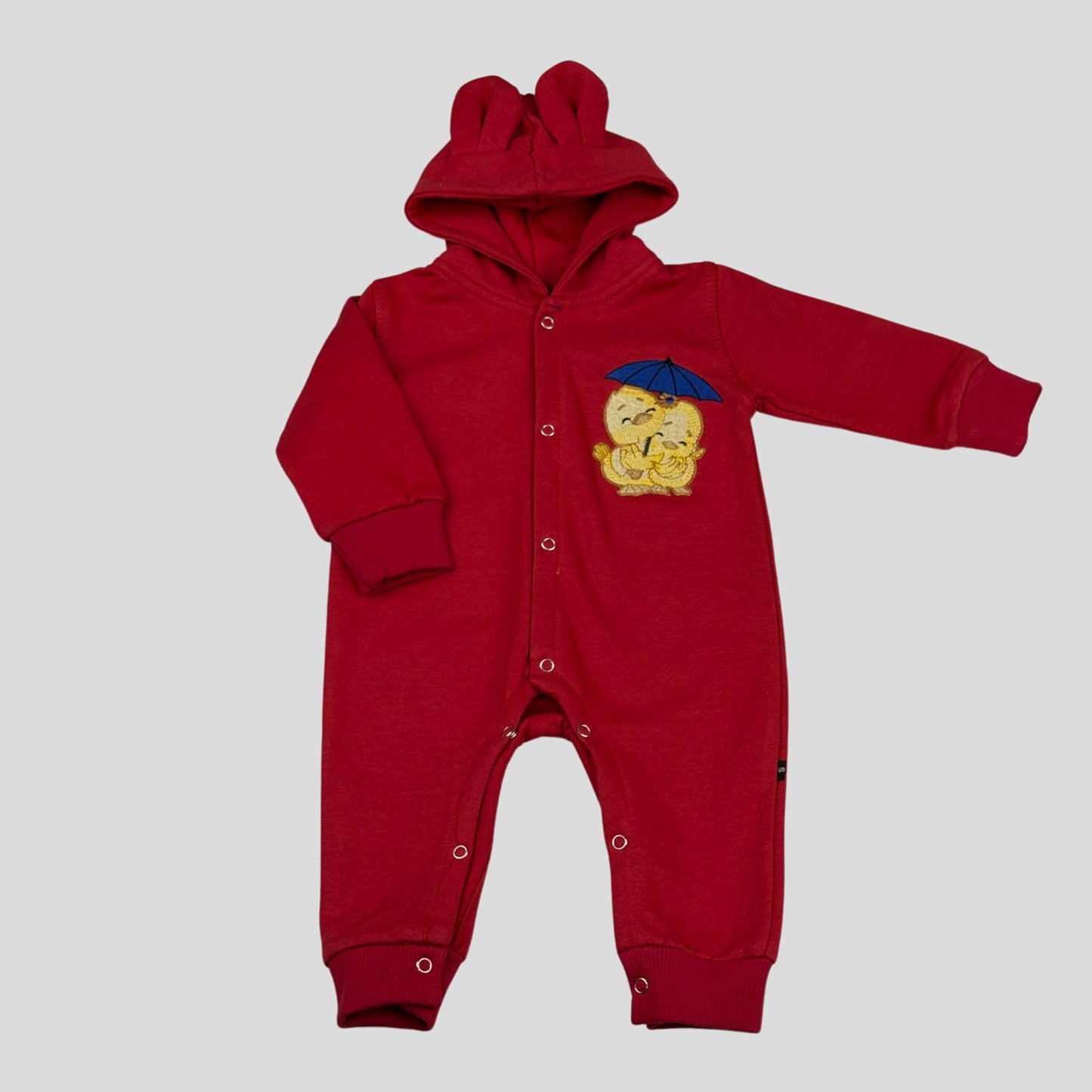 Baby Red Fleece Romper