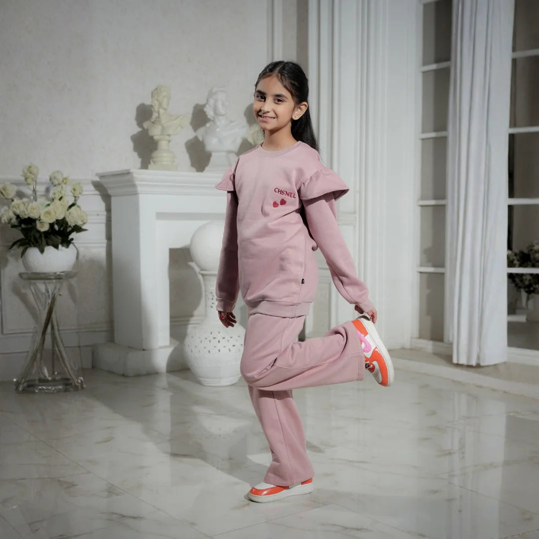 Blush Ruffle Cozy Fleece Set - Blush Pink