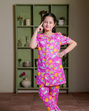 Summer Bloom Co-ord Set for girls — Rangooz