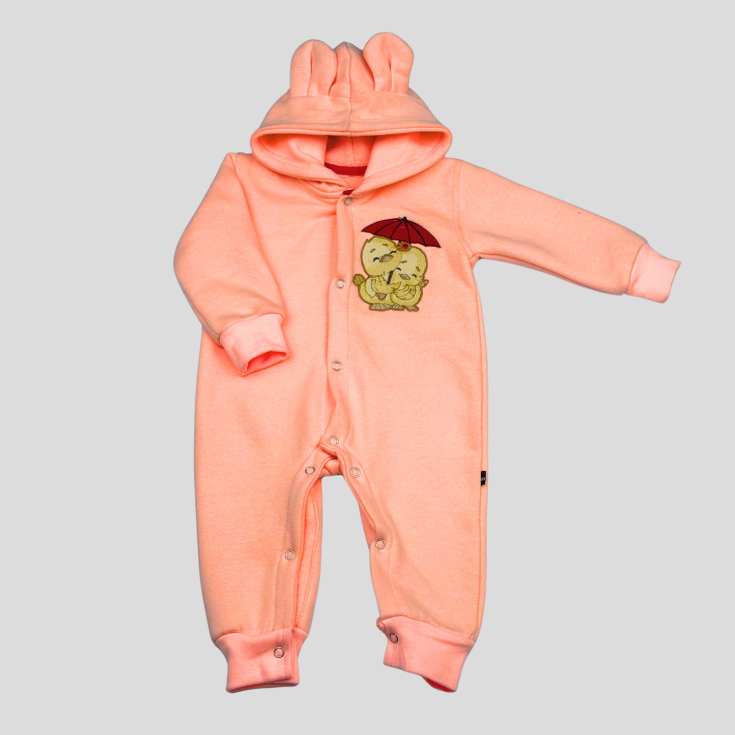 Baby Peach Fleece Romper