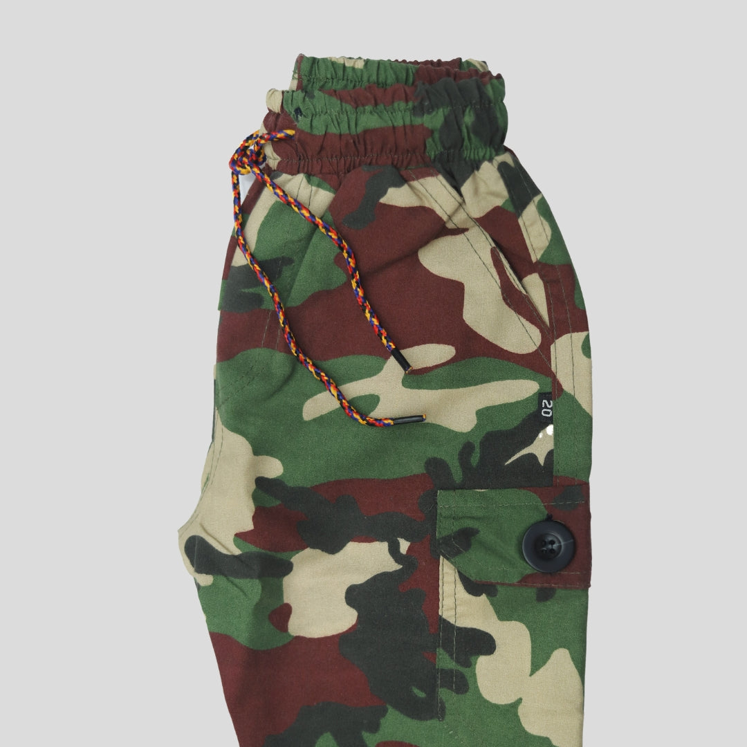 Camouflage Kids 4-Pocket Cargo Pant (Ages 2-8 Years) – 100%Cotton