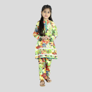 Multicolor Printed Cord Set for girls (1.5-5 years) – 100% Cotton — Rangooz