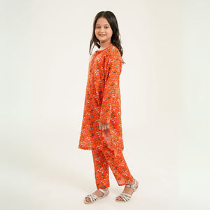 Pumpkin Lawn 2 PC Suit for girls — Rangooz