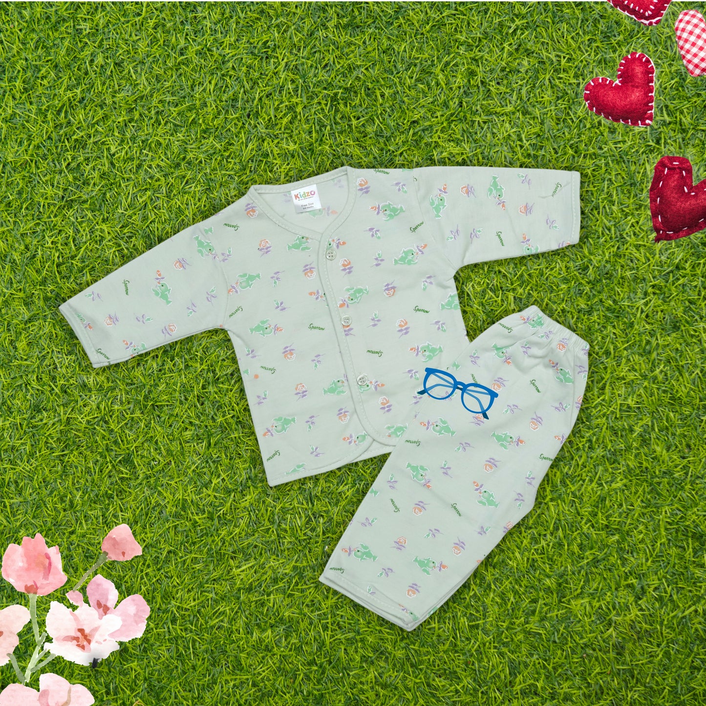 Sparrow Printed Night Suit