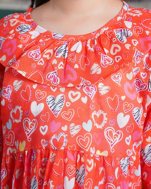 HeartPop Lawn Frock for girls — Rangooz
