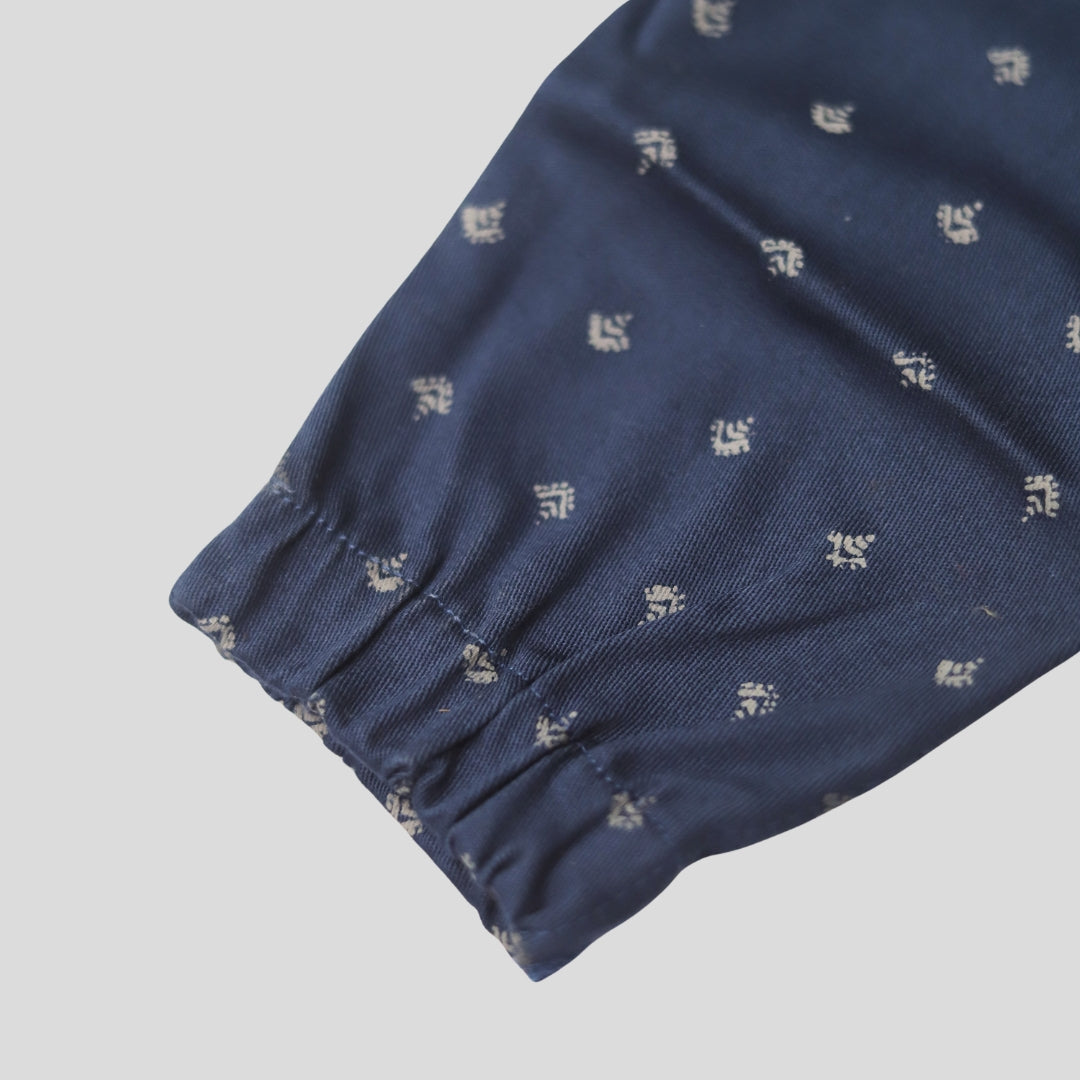 Navy Blue Print Kids 4-Pocket Cargo Pant (Ages 2-8 Years) – 100% Cotton