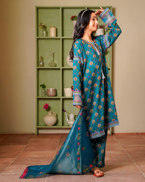 Verdant 3 PC Lawn Suit for girls β Rangooz