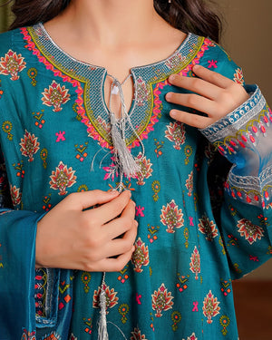Verdant 3 PC Lawn Suit for girls β Rangooz
