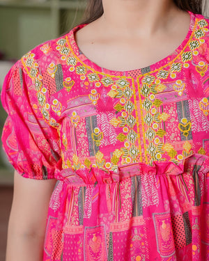ColorWhirl Lawn Frock for girls — Rangooz