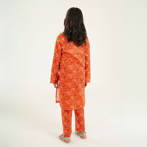 Pumpkin Lawn 2 PC Suit for girls — Rangooz