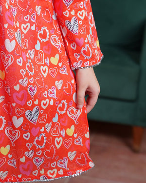 HeartPop Lawn Frock for girls — Rangooz