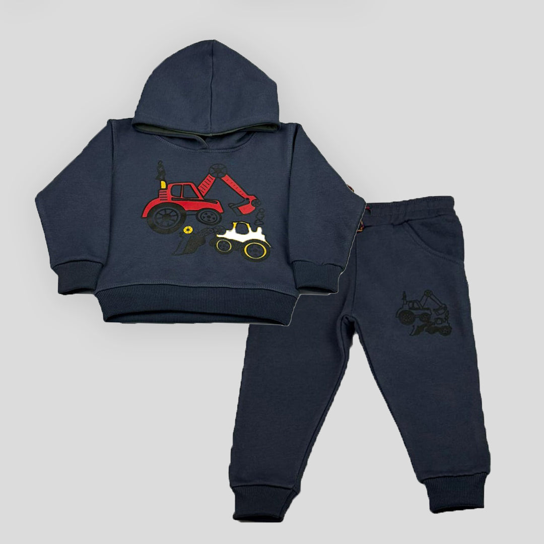 Blue Truck Printed Fleece Tracksuit