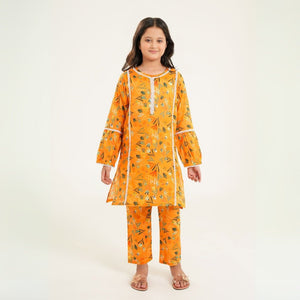 Tangerine 2 PC Lawn Suit for girls — Rangooz