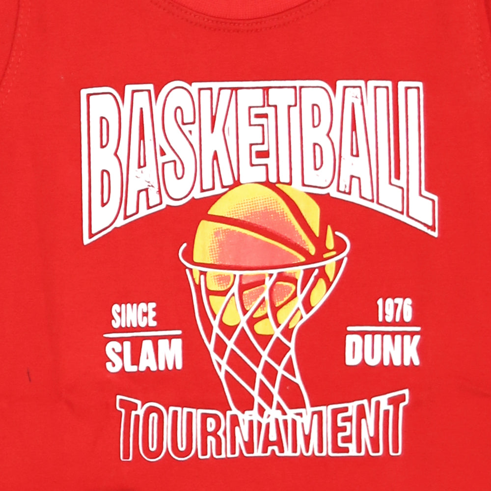 Lightweight Summer Suit – Soft Cotton with Basketball Print