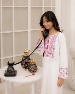 Embroidered Cotton Suit – Crimson Thread for girls — Rangooz